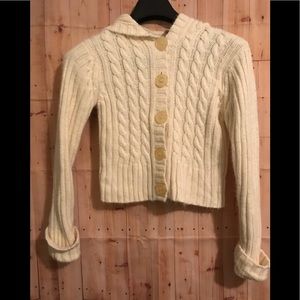 Faded Glory Black girl hooded Sweater white